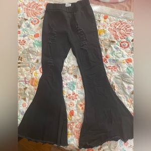 Brand Oopsie Daisy black bell bottoms. Size: girls 12-14 with elastic waist.